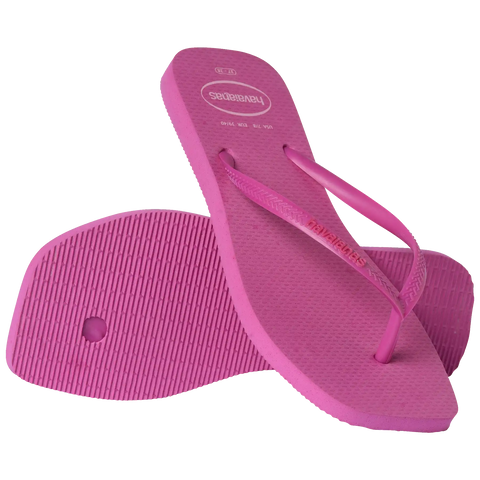 Women's Slim Square Logo Pop Up Flip Flops