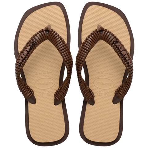 Women's Top Square Fusion Boho Flip Flops