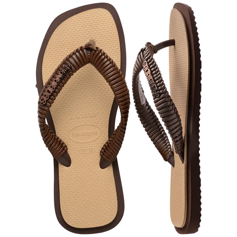 Women's Top Square Fusion Boho Flip Flops