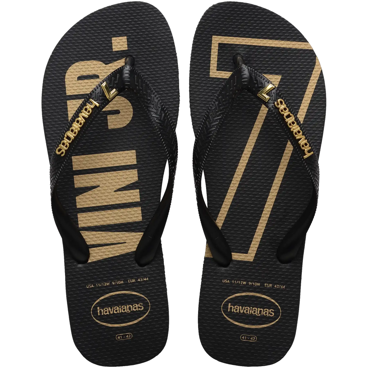 Vini Jr. Golden Top Flip Flops