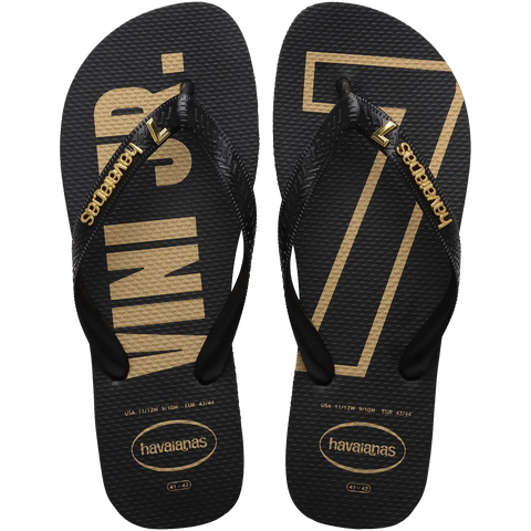 Vini Jr. Golden Top Flip Flops