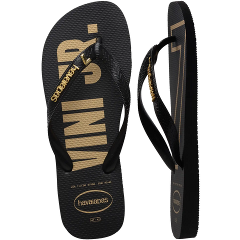 Vini Jr. Golden Top Flip Flops